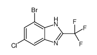 4-bromo-6-chloro-2-(trifluoromethyl)-1H-benzimidazole结构式