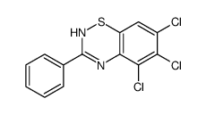 5,6,7-trichloro-3-phenyl-2H-1,2,4-benzothiadiazine Structure