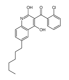 3-(2-chlorobenzoyl)-6-hexyl-4-hydroxy-1H-quinolin-2-one Structure