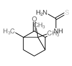 (4,7,7-trimethyl-3-oxo-norbornan-2-yl)thiourea structure