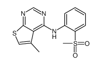 5-methyl-N-(2-methylsulfonylphenyl)thieno[2,3-d]pyrimidin-4-amine Structure