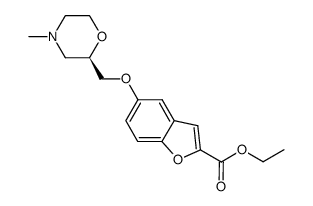 (R)-5-(4-methyl-morpholin-2-ylmethoxy)-benzofuran-2-carboxylic acid ethyl ester Structure