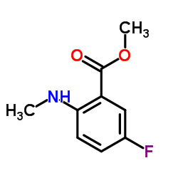 5-氟-2-(甲基氨基)苯甲酸甲酯结构式