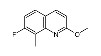 7-Fluoro-2-methoxy-8-methylquinoline结构式