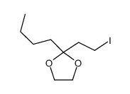 2-butyl-2-(2-iodoethyl)-1,3-dioxolane Structure