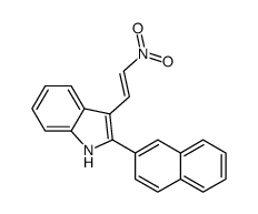 2-(2-萘)-3-(2-硝基乙烯)吲哚结构式