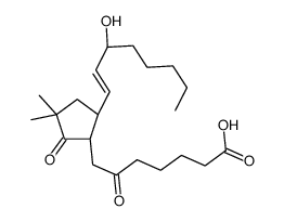 7-[(1R,5R)-5-[(E,3S)-3-hydroxyoct-1-enyl]-3,3-dimethyl-2-oxocyclopentyl]-6-oxoheptanoic acid Structure