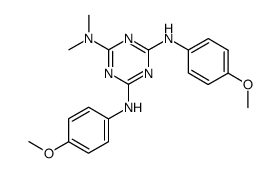 2,4-Bis(p-anisidino)-6-dimethylamino-1,3,5-triazin Structure