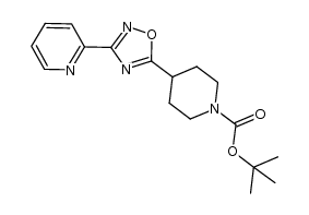 tert-butyl 4-(3-(pyridin-2-yl)-1,2,4-oxadiazol-5-yl)piperidine-1-carboxylate Structure