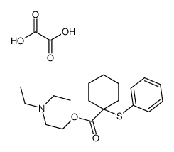 2-(diethylamino)ethyl 1-phenylsulfanylcyclohexane-1-carboxylate,oxalic acid Structure