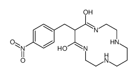 6-[(4-nitrophenyl)methyl]-1,4,8,11-tetrazacyclotetradecane-5,7-dione Structure