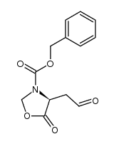 (S)-4-(Formylmethyl)-5-oxooxazolidin-3-carbonsaeure-benzylester结构式