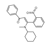 β-(cyclohexyl-methyl-amino)-2-nitro-chalcone结构式