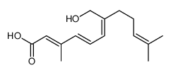 7-(hydroxymethyl)-3,11-dimethyldodeca-2,4,6,10-tetraenoic acid结构式