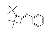 (E)-N-(1-(tert-butyl)-4,4-dimethylazetidin-2-ylidene)aniline Structure