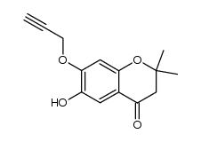 7-O-propargyl-6-hydroxy-2,2-dimethyl-4-chromanone Structure