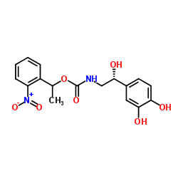 4-[(1R)-[2-[1-(2-Nitrophenyl)ethyl]carboxyamino]-1-hydroxyethyl]benzene-1,2-diol picture