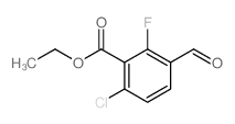 6-氯-2-氟-3-甲酰基苯甲酸乙酯结构式