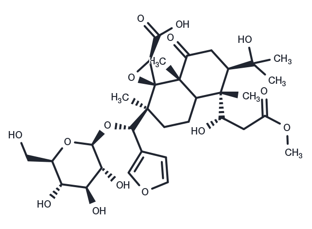 Methyl deacetylnomilinate 17-glucoside Structure