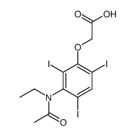 [3-(N-Ethylacetylamino)-2,4,6-triiodophenoxy]acetic acid结构式