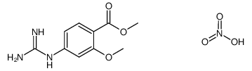 methyl 4-{[ammo(imino)methyl]amino}-2-methoxybenzoate nitrate Structure