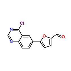 5-(4-Chloro-6-quinazolinyl)-2-furaldehyde结构式