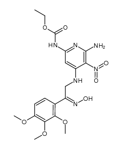 ethyl (6-amino-4-((2-(hydroxyimino)-2-(2,3,4-trimethoxyphenyl)ethyl)amino)-5-nitropyridin-2-yl)carbamate Structure