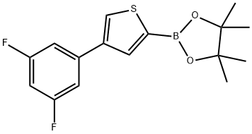 4-(3,5-Difluorophenyl)thiophene-2-boronic acid pinacol ester结构式