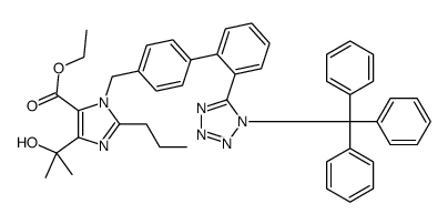 4-(1-羟基-1-甲基乙基)-2-丙基-1-[4-[2-(三苯甲基四氮唑-5-基)苯基]苯基]甲基咪唑-5-羧酸乙酯图片