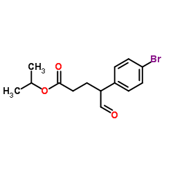 Isopropyl 4-(4-bromophenyl)-5-oxopentanoate结构式