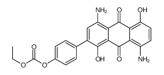 4-(4,8-diamino-9,10-dihydro-1,5-dihydroxy-9,10-dioxo-2-anthryl)phenyl ethyl carbonate结构式