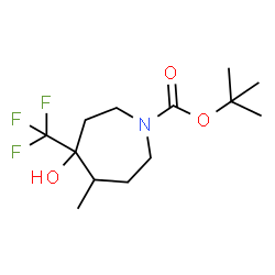 叔-丁基 4-羟基-5-甲基-4-(三氟甲基)吖庚环-1-甲酸基酯图片