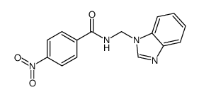 N-(benzimidazol-1-ylmethyl)-4-nitrobenzamide Structure