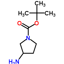 1-Boc-3-aminopyrrolidine Structure