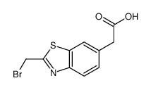 2-[2-(bromomethyl)-1,3-benzothiazol-6-yl]acetic acid结构式