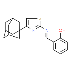 2-({[4-(1-adamantyl)-1,3-thiazol-2-yl]imino}methyl)phenol Structure