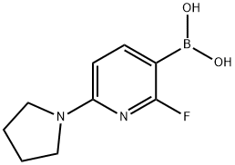 [2-fluoro-6-(pyrrolidin-1-yl)pyridin-3-yl]boronic acid Structure