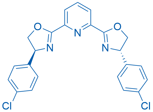 2,6-Bis((S)-4-(4-chlorophenyl)-4,5-dihydrooxazol-2-yl)pyridine structure