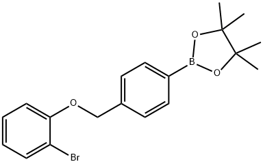 2-(4-((2-Bromophenoxy)methyl)phenyl)-4,4,5,5-tetramethyl-1,3,2-dioxaborolane structure