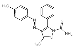 1H-Pyrazole-1-carbothioamide,3-methyl-4-[2-(4-methylphenyl)diazenyl]-5-phenyl- Structure