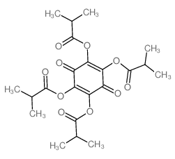 [2,4,5-tris(2-methylpropanoyloxy)-3,6-dioxocyclohexa-1,4-dien-1-yl] 2-methylpropanoate Structure