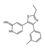 4-[2-ethyl-4-(3-methylphenyl)-1,3-thiazol-5-yl]pyridin-2-amine Structure