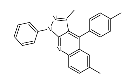 3,6-dimethyl-4-(4-methylphenyl)-1-phenylpyrazolo[3,4-b]quinoline结构式