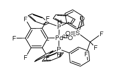 trans-[Pd(C6F5)(OTf)(PPh3)2]结构式