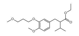 ethyl 2-(4-methoxy-3-(3-methoxypropoxy)benzyl)-3-methylbutanoate Structure