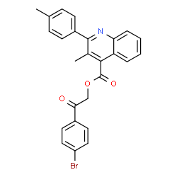 2-(4-bromophenyl)-2-oxoethyl 3-methyl-2-(4-methylphenyl)-4-quinolinecarboxylate Structure