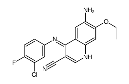 6-氨基-4-(3-氯-4氟苯氨基)-7-乙氧基喹啉-3-腈结构式