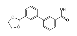 3-(1,3-Dioxolan-2-yl)biphenyl-3-carboxylic acid Structure