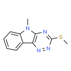 5-methyl-3-methylsulfanyl-[1,2,4]triazino[5,6-b]indole structure