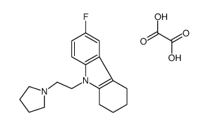 6-fluoro-9-(2-pyrrolidin-1-ium-1-ylethyl)-1,2,3,4-tetrahydrocarbazole,2-hydroxy-2-oxoacetate结构式